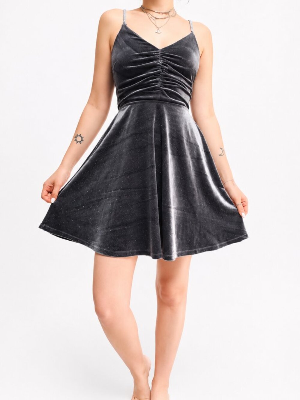 NWT Fit And Flare Velvet Sparkle Dress